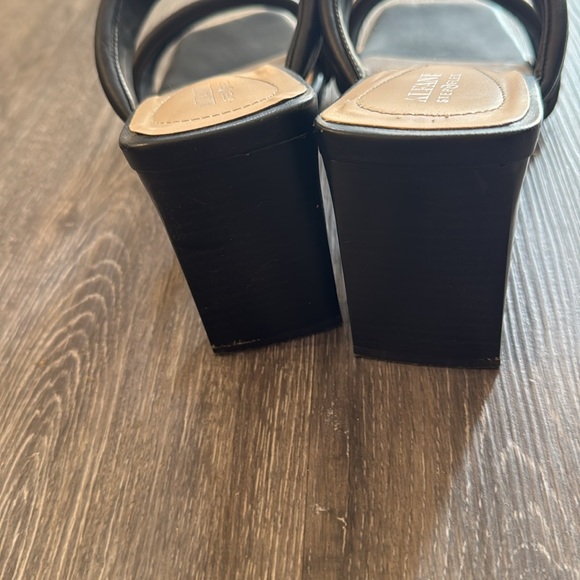 Alfani leather step n flex black square toe heels sandals 9.5 - Picture 6 of 11